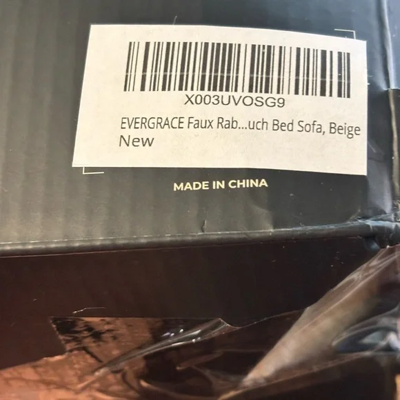 EVERGRACE Faux Rabbit Fur Throw Blanket 60x80 Beige Plush Reversible Velvet - Picture 13 of 15